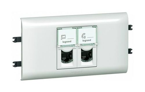 Розетка 2xRJ45 Cat.6 Legrand MOSAIC, белый